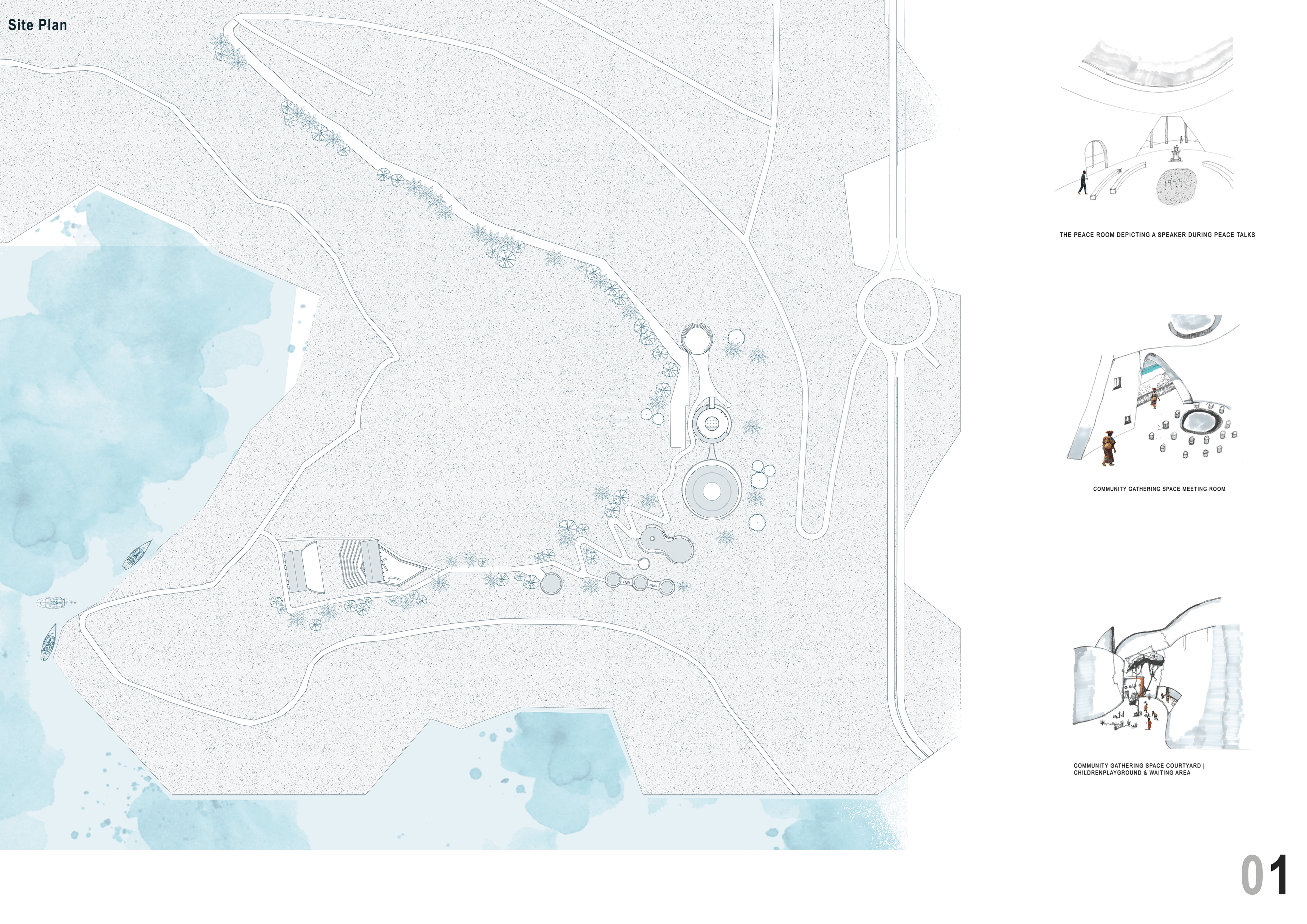 Peace Building site plan drawing