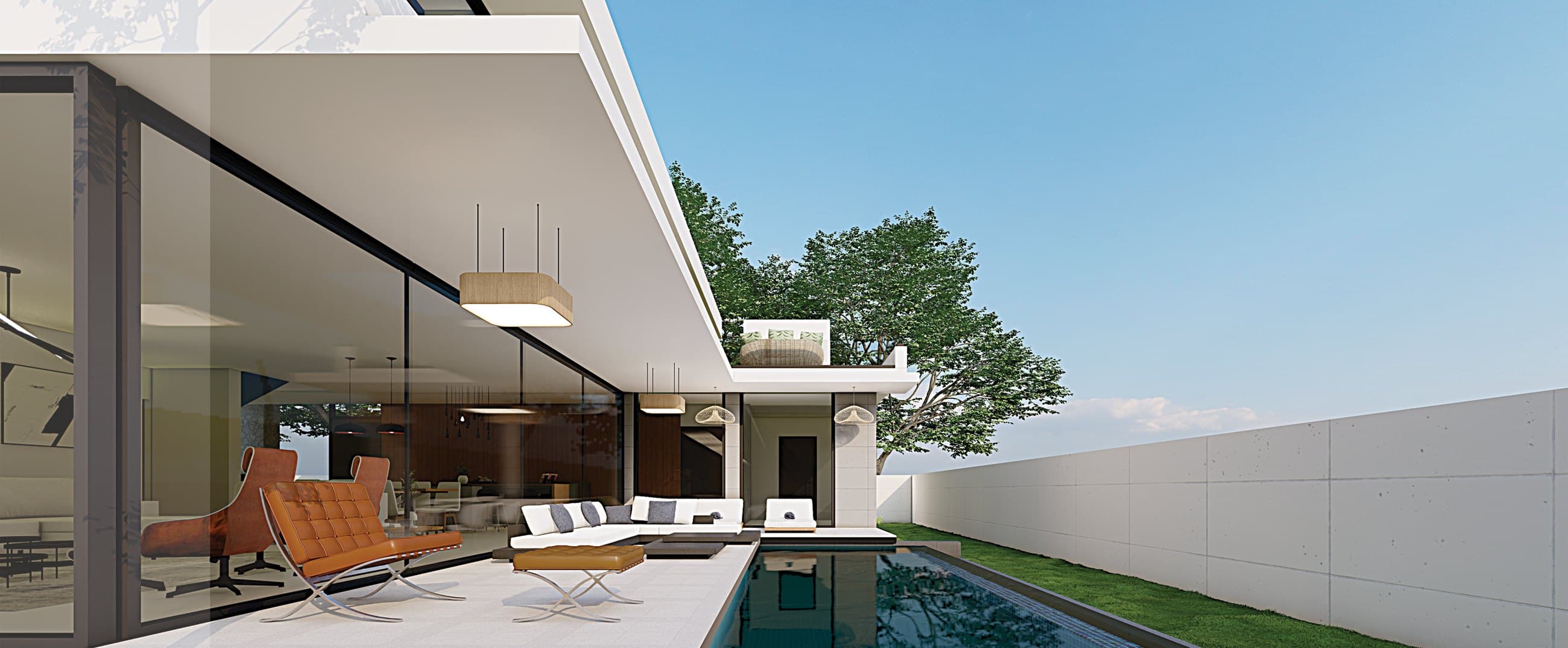 House V still pool terrace
